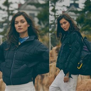 Free People Movement Pippa Packable Puffer Jacket with logo. Size M. NWT